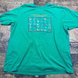 Darwish Egyptian Cotton T Shirt Hieroglyphic Alphabet‎ Graphic Tee